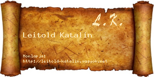 Leitold Katalin névjegykártya